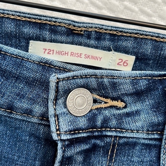 Levi’s 721 High Rise Skinny Jeans Size 26 - Picture 3 of 11